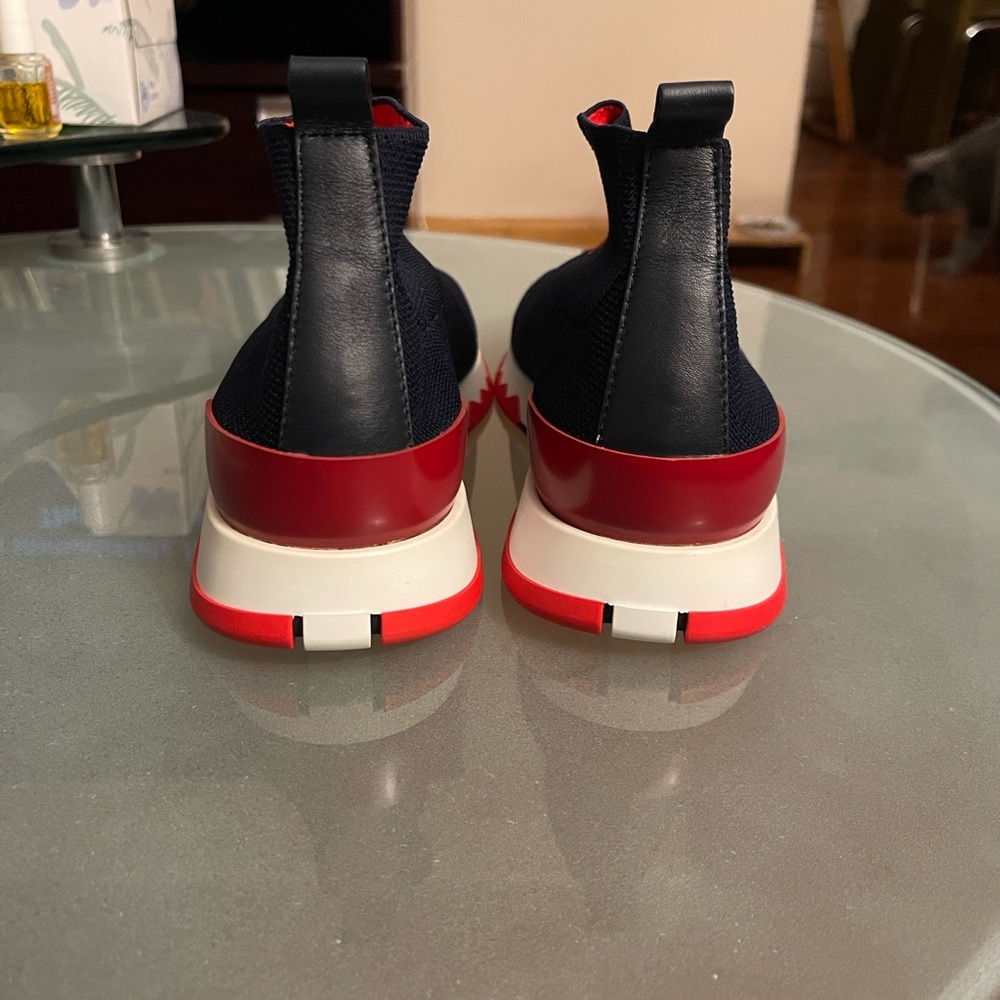 Hermes VOLO Navy and Red Women's Sneakers - Picture 4 of 8